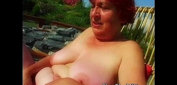  Fat granny sucking fresh dick